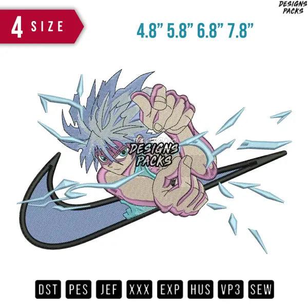 Swoosh Killua Zoldyck Light Embroidery Design