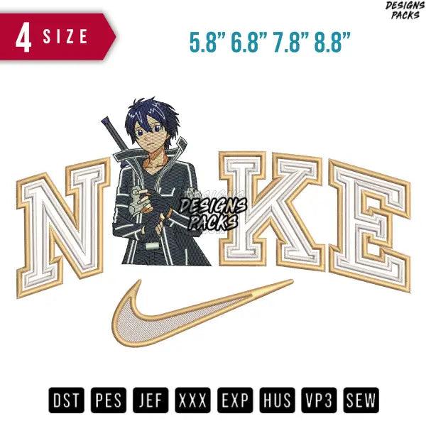 Swoosh kirito B Embroidery Design