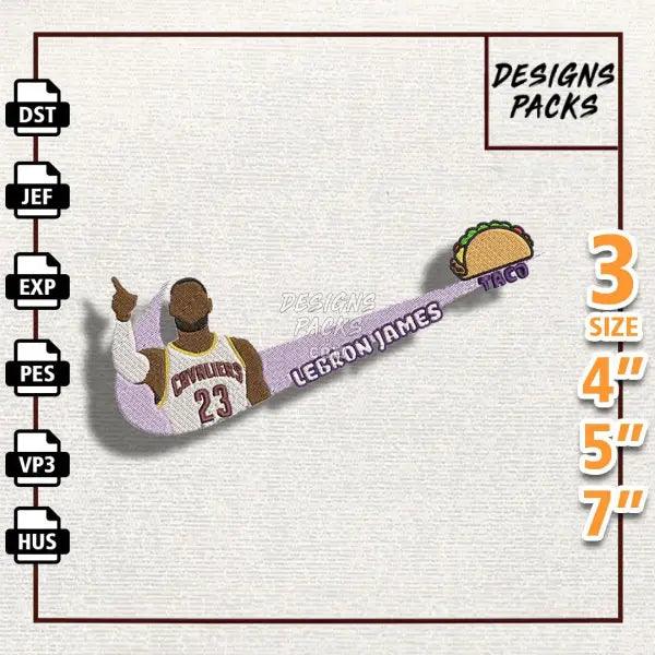 Swoosh Lebron Embroidery Design