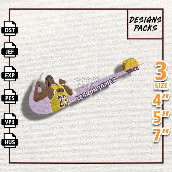 Swoosh Lebron Embroidery Design