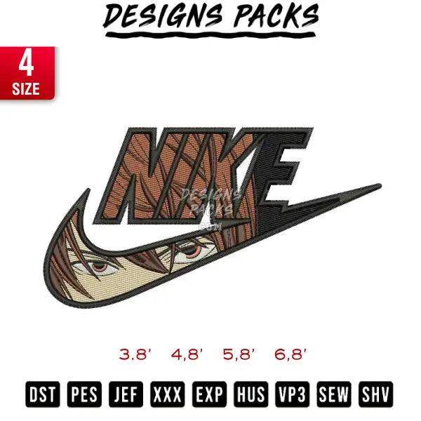Swoosh Light Yagami Embroidery Design 