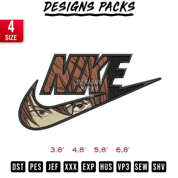 Swoosh Light Yagami Embroidery Design 