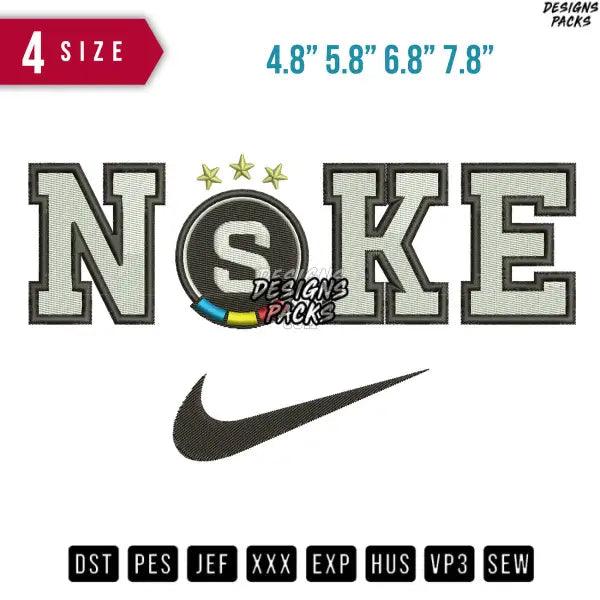 Swoosh Logo S Embroidery Design