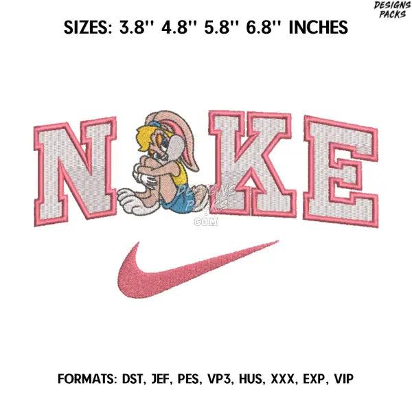 Nike Lola Embroidery Design File, Bugs Bunny and Lola Anime Embroidery Design,.