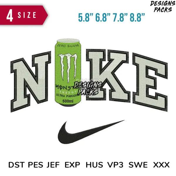 Swoosh M Bottle Embroidery Design 5.8" 6.8" 7.8" 8.8"