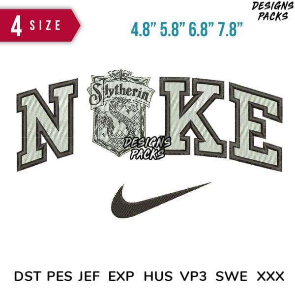 Slytherin NOKE embroidery design in 4 sizes, compatible with DST PES JEF formats for instant download