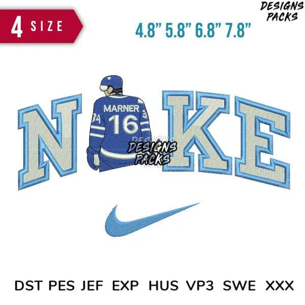 Swoosh Marner Embroidery Design 4.8"