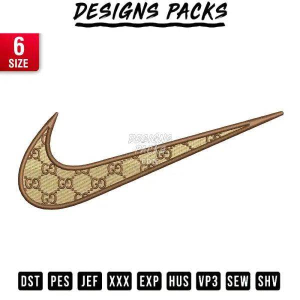 Swoosh swoosh motif G Embroidery Design 