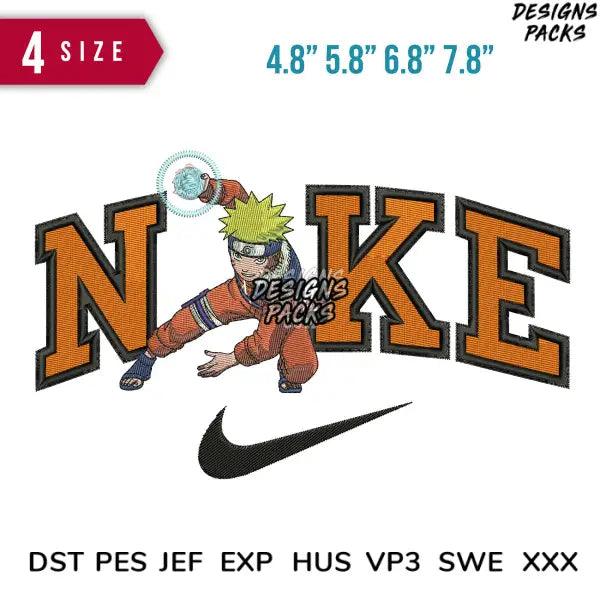 Swoosh Naruto Ring Light Embroidery Design 4.8" 5.8" 6.8" 7.8"