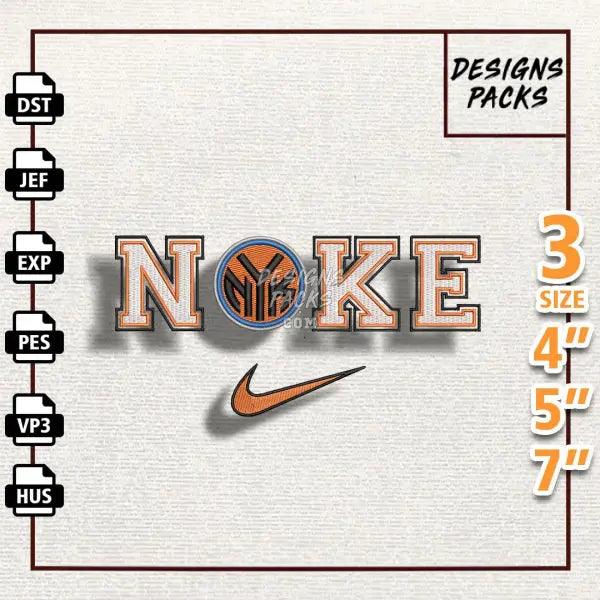Swoosh New York Knicks Embroidery Design