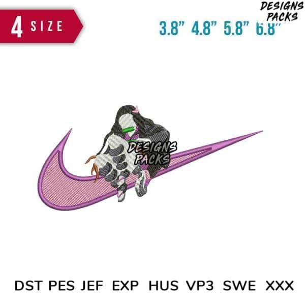 Embroidery design of skeleton riding purple swoosh, 4 sizes, DST PES JEF formats