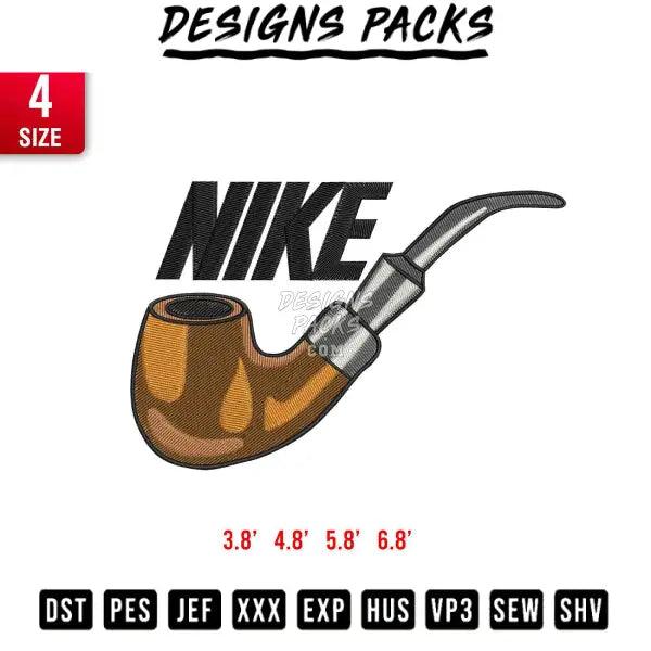 Swoosh Swoosh pipe Embroidery Design 