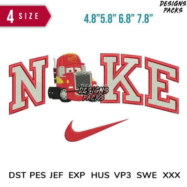 Swoosh Rusteze Embroidery Design  4.8" 5.8" 6.8"  7.8"
