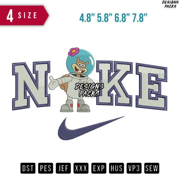 Swoosh Sandi cheek Cartoon Sponge Embroidery Design