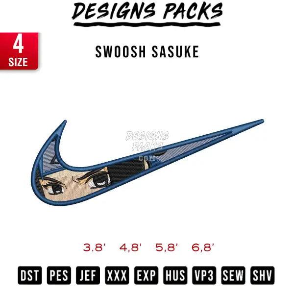 Swoosh Sasuke Embroidery Design 