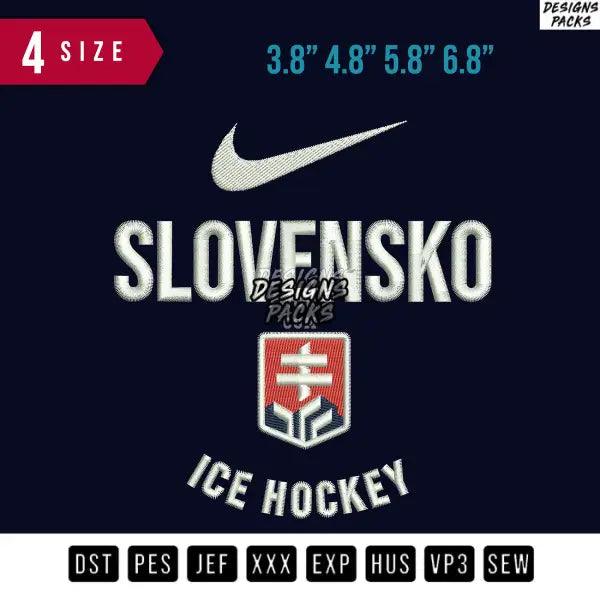 Swoosh Slovensko Hockey Embroidery Design