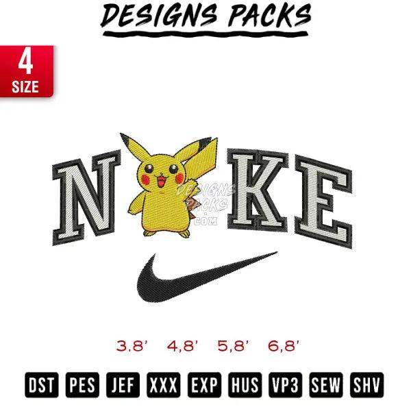 Swoosh Squirrel yellow Embroidery Design 