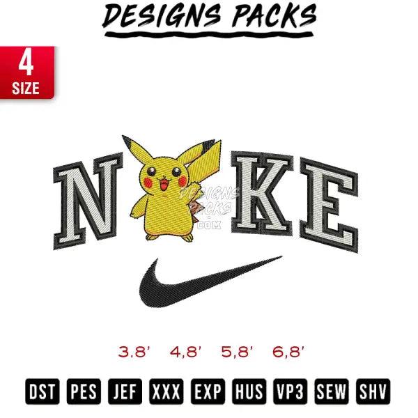 Swoosh Squirrel yellow Embroidery Design 