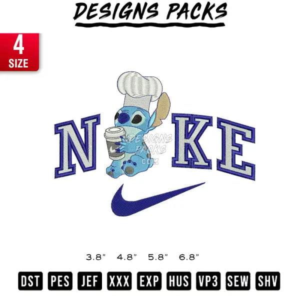 Swoosh Stitch chef Embroidery Design 