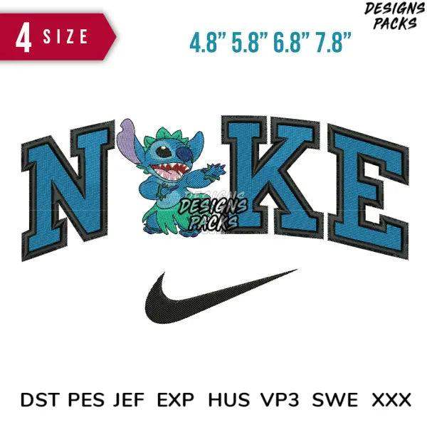 Swoosh Stitch Dance Embroidery Design 4.8" 5.8" 6.8" 7.8"