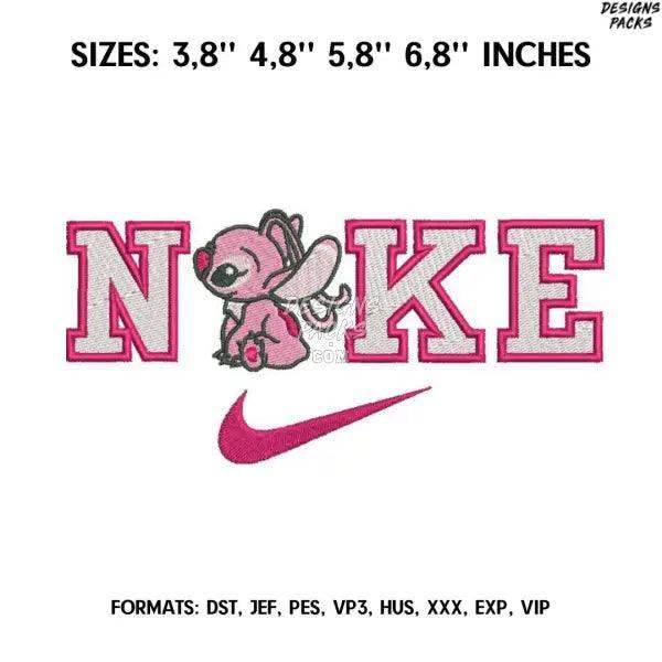 Nike Stitch Embroidery design file pes. Anime embroidery design., Logo Nike embroidery