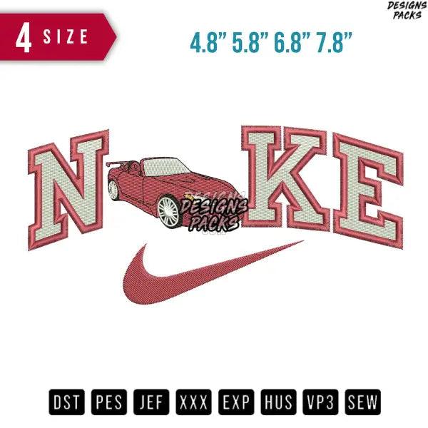 Swoosh Suki Car Embroidery Design