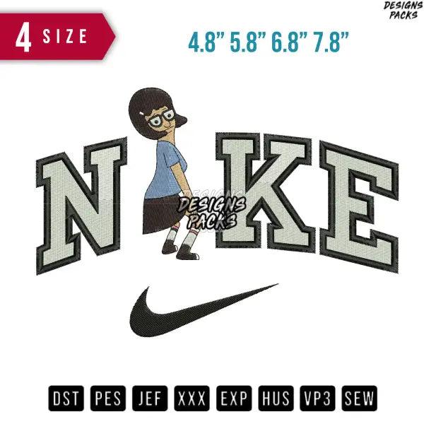 Swoosh Tina Belcher Embroidery Design