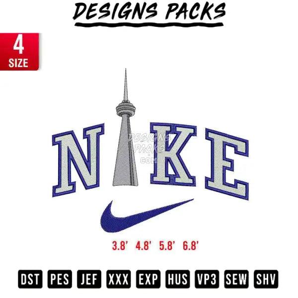 Swoosh Tower Embroidery Design 
