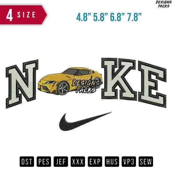 Swoosh Toyota Supra Embroidery Design