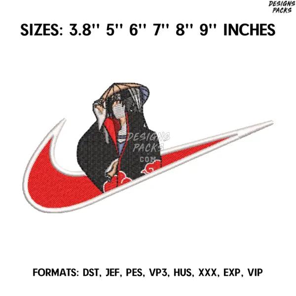 Nike Uchiha Itachi Embroidery Design File, Naruto Anime Embroidery Design, Machine Embroidery. Anime Design Pes Brother