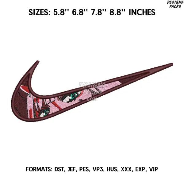 Nike Zero Two Embroidery Design File, Darling in the Franxx Anime Embroidery Design, Anime Pes Design, Machine Enbroider