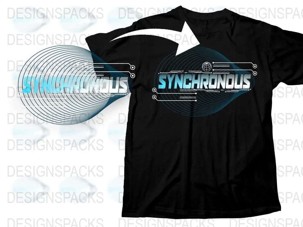 Synchronous Typography Design Streetwear Png Digital Download