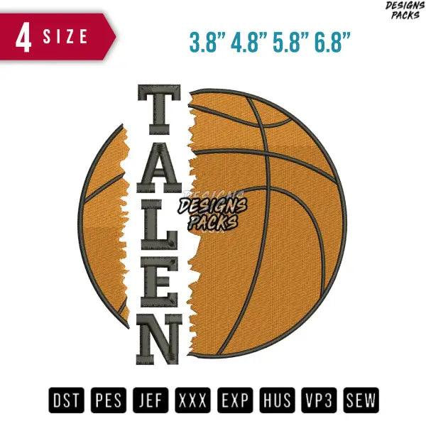 Talen Basketball Embroidery Design