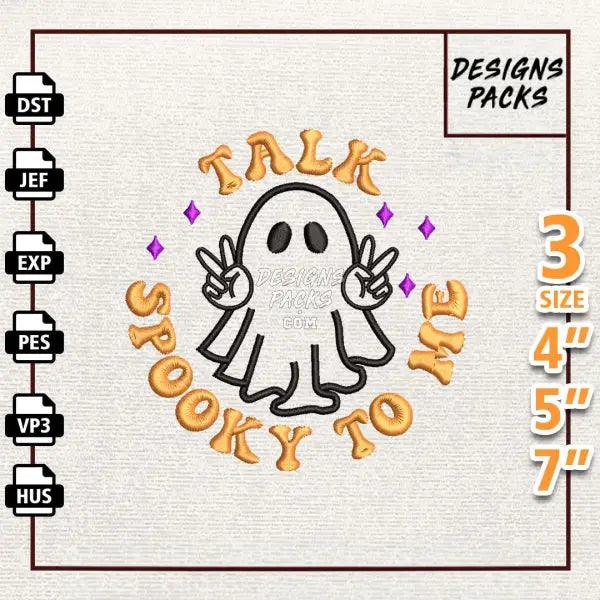 Talk Spooky To Me Embroidery Design