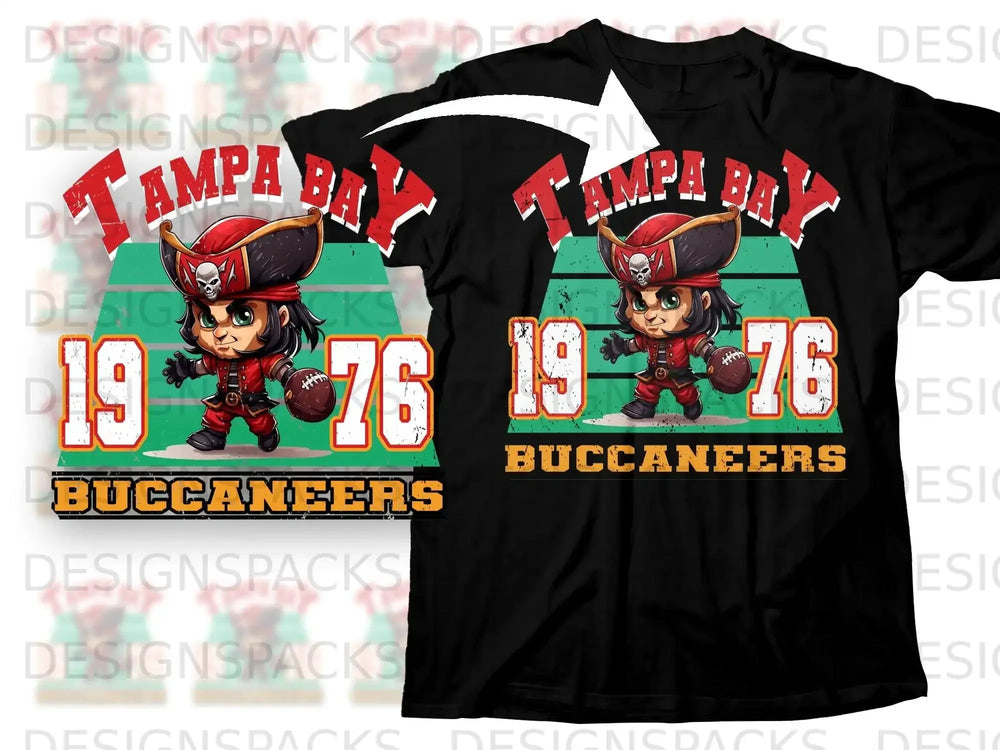 Tampa Bay Buccaneers 1976 Themed Graphic T-shirt