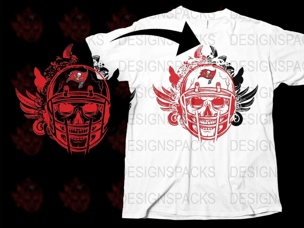 Samurai Skull Graphic T-Shirt, Japanese Warrior Art, Red and White Unisex Tee, Trendy Streetwear Fashion Top