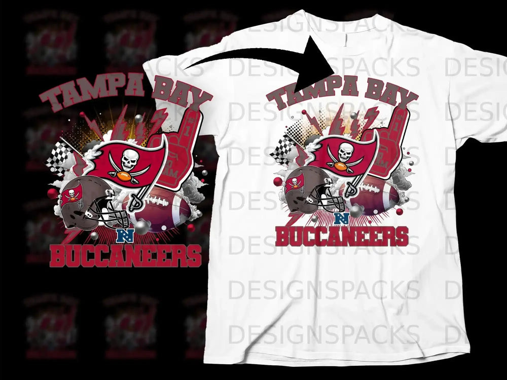Tampa Bay Buccaneers Football Team Design T-shirt