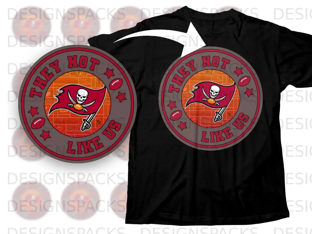 THEY NOT LIKE US Skull and Flag Graphic Shirt