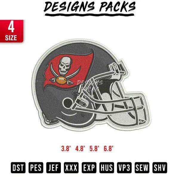 Tampa bay helmet Embroidery Design 