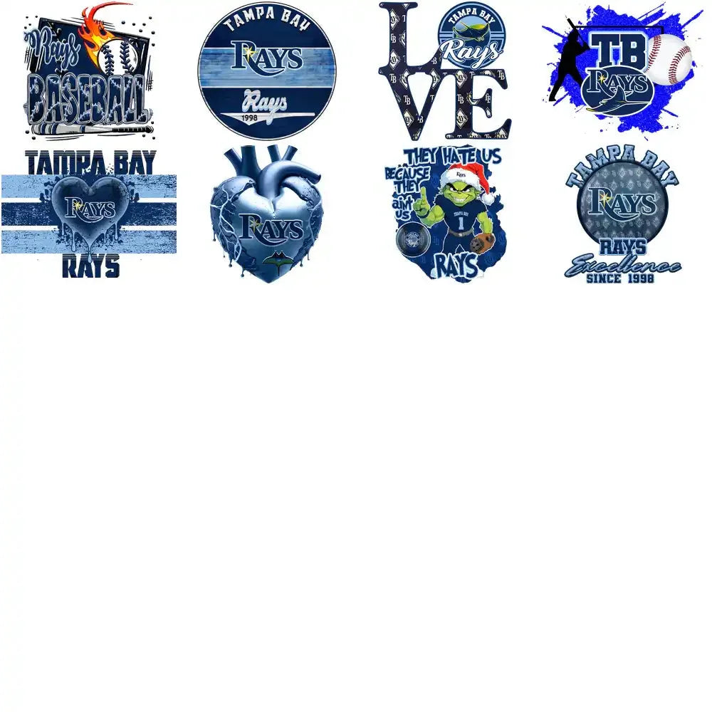 66 Tampa Bay Rays Baseball Designs Bundle PNG