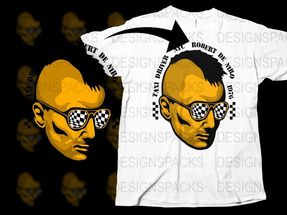 Taxi Driver NYC Robert De Niro 1976 Graphic Png Digital Download