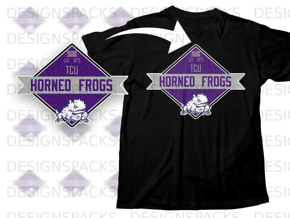TCU Horned Frogs Purple Diamond Emblem T-shirt