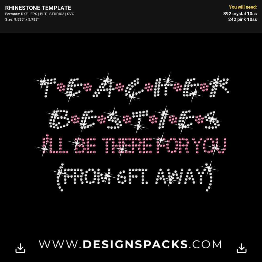 Teacher Besties School Squad Rhinestone Digital Template