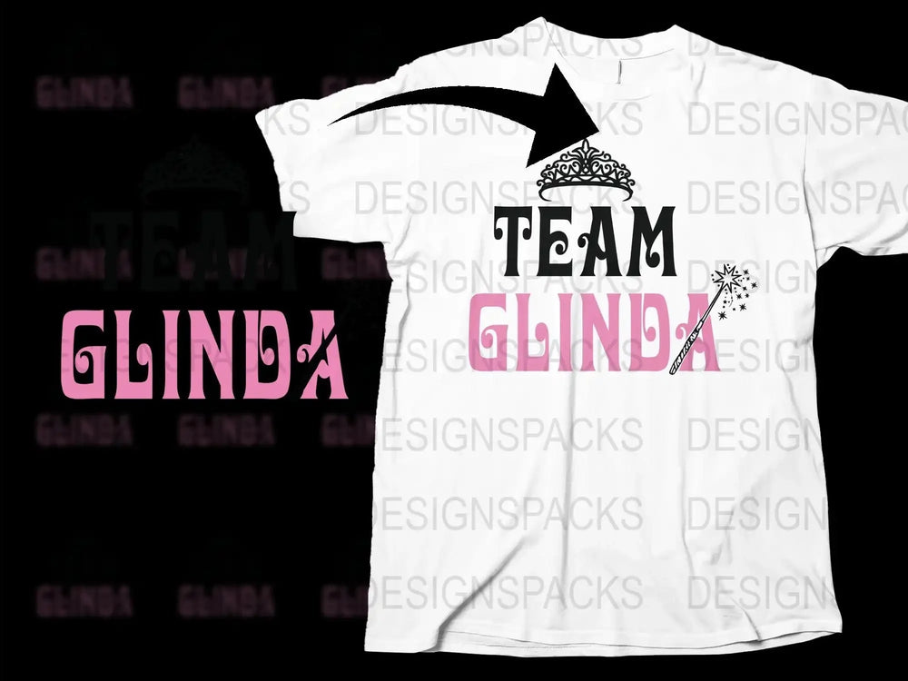 Team Glinda T-Shirt, Wizard of Oz Inspired, Pink Graphic Tee, Broadway Fan Apparel, Casual Cotton Shirt