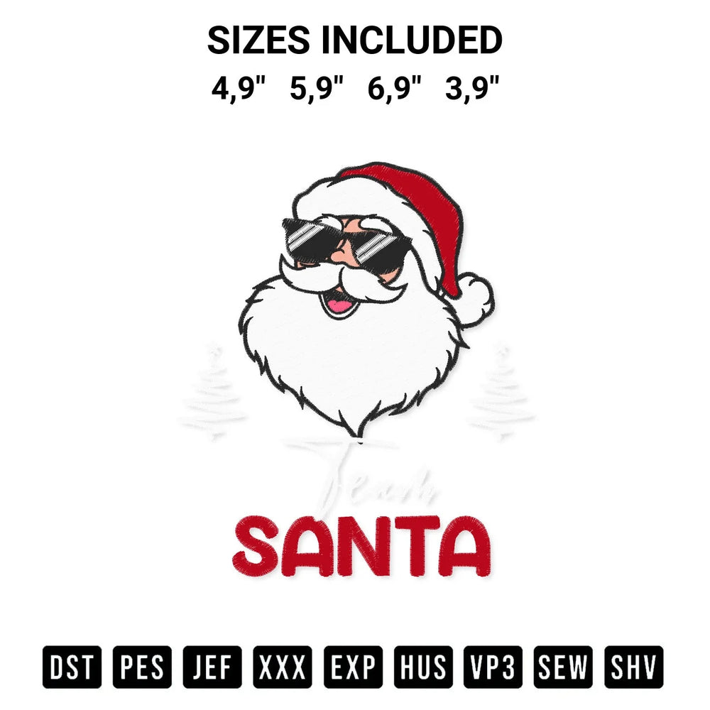 Team Santa Christmas Squad Family Christmas Matching Pajamas Boys Logo Embroidery Design