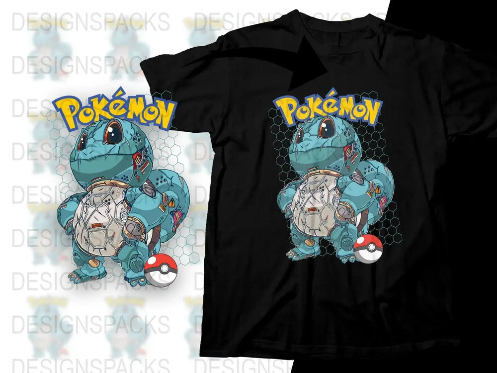 Tech Mech Squirtle Inspired Graphic Png Digital Download