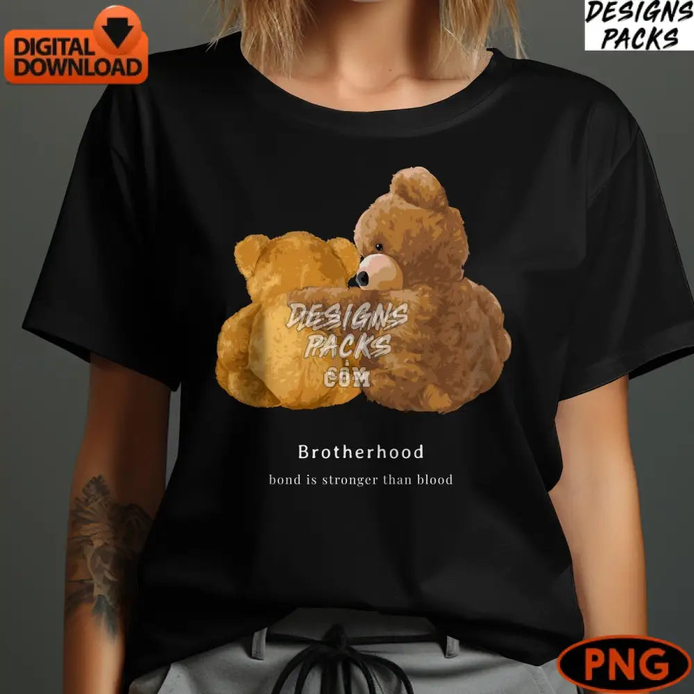 Teddy Bear Digital Art Png Cute Brown Clipart Instant Download Nursery