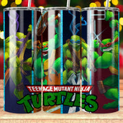 Teenage Mutant Ninja Turtles Action Pose Tumbler Digital Wrap Design