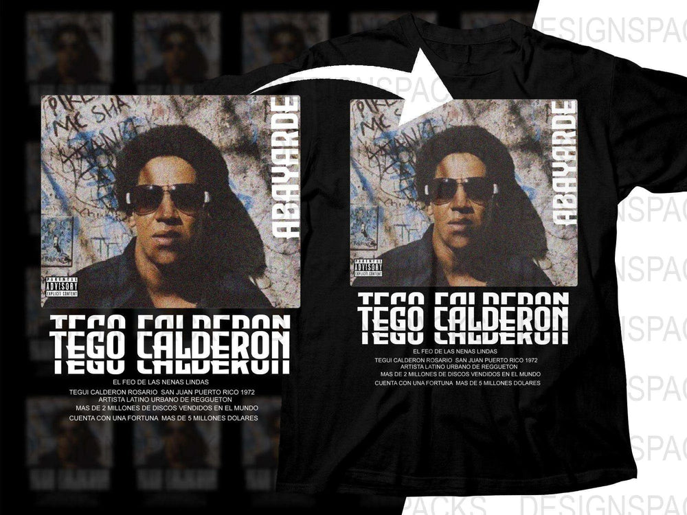 Tego Calderon Abayarde Retro Music Bootleg Graphic Unisex Png Digital Download