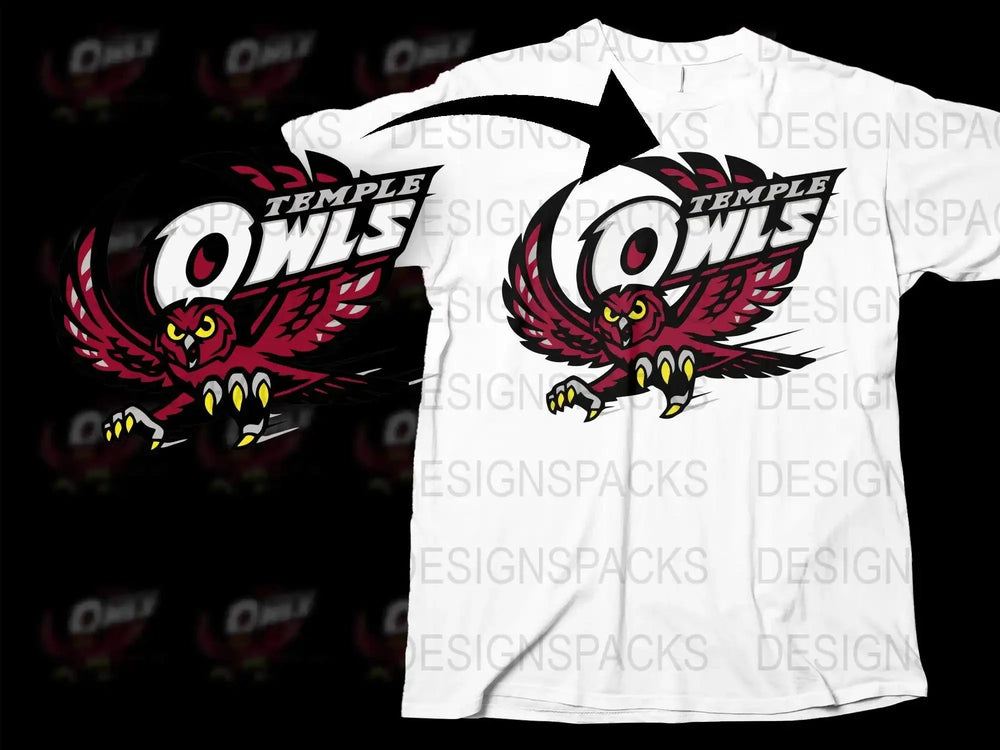 Temple Owls College Football Png Digital Download